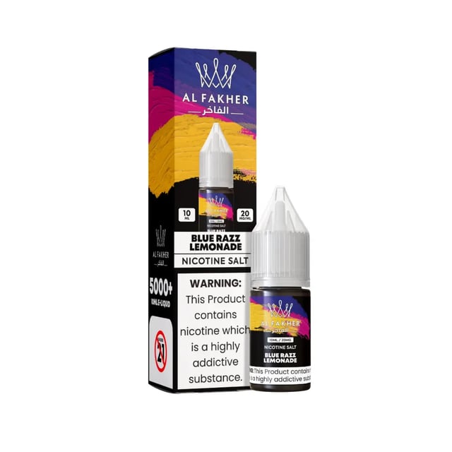 Al Fakher Blue Razz Lemonade nic salt e-liquid, 10ml bottle, 11mg and 20mg strengths