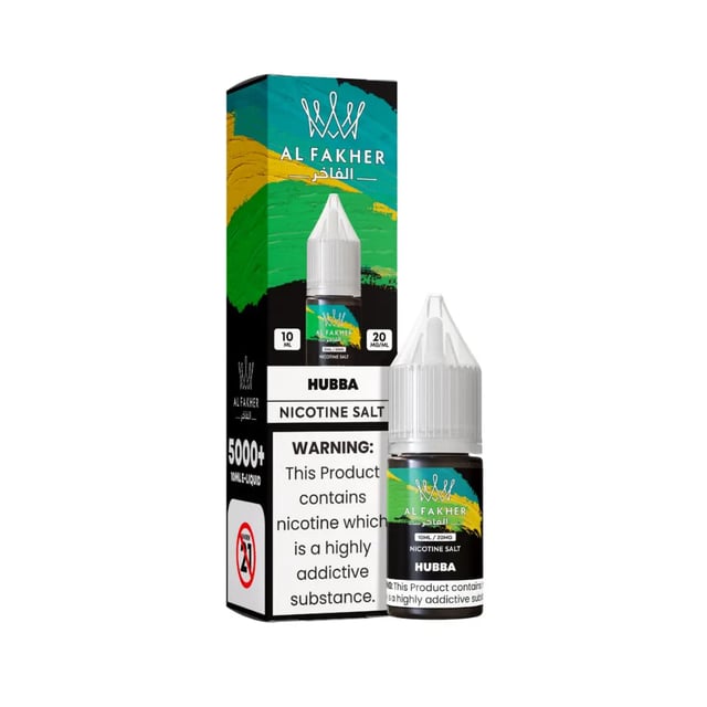 Al Fakher Hubba bubblegum nic salt e-liquid, 10ml bottle, available in 11mg and 20mg strengths