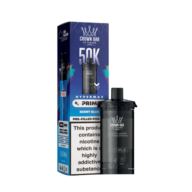Al Fakher 50K Hypermax Prime Refill Pods, a prefilled pod kit shown with pod module and pack
