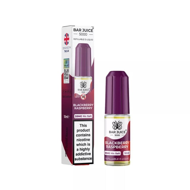 Bar Juice 5000 Blackberry Raspberry nic salt e-liquid 10ml bottle, 5mg 10mg 20mg strengths