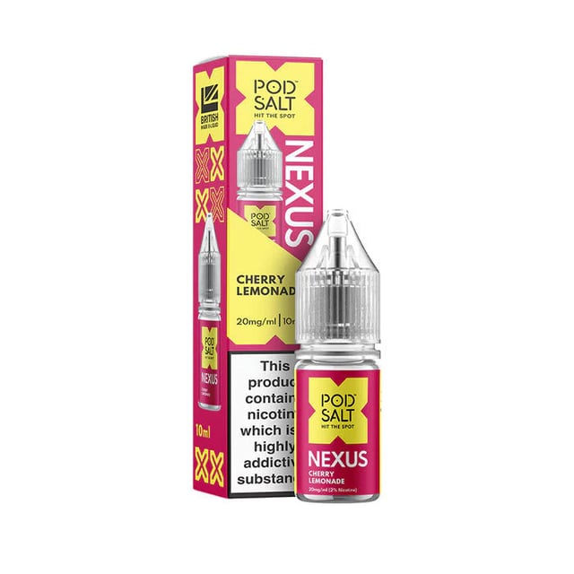 Pod Salt Nexus Cherry Lemonade nic salt e-liquid, 10ml bottle, 5mg, 10mg and 20mg strengths
