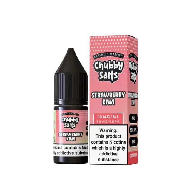 Chubby Strawberry Kiwi nic salt e-liquid, 10ml bottle, 50/50 VG/PG, available in 10mg and 20mg
