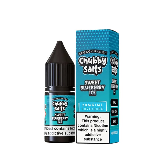 Chubby Sweet Blueberry Ice nic salt e-liquid, 10ml bottle, 10mg and 20mg nicotine strengths