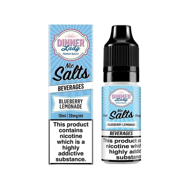 Dinner Lady Blueberry Lemonade nic salt 10ml bottle, MTL pod e-liquid in 10mg and 20mg strengths