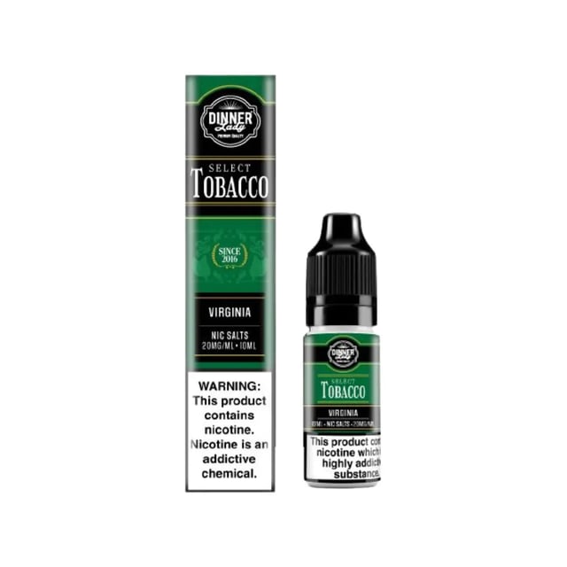 Dinner Lady Select Tobacco Virginia nic salt e-liquid, 10ml bottle, 50/50 VG/PG, 10mg and 20mg strengths