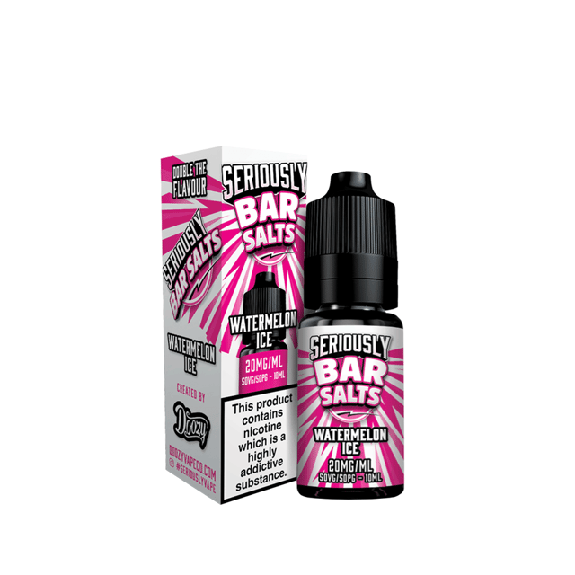 Doozy Seriously Watermelon Ice nic salt e-liquid, 10ml bottle, 50/50 VG/PG, 10mg and 20mg strengths