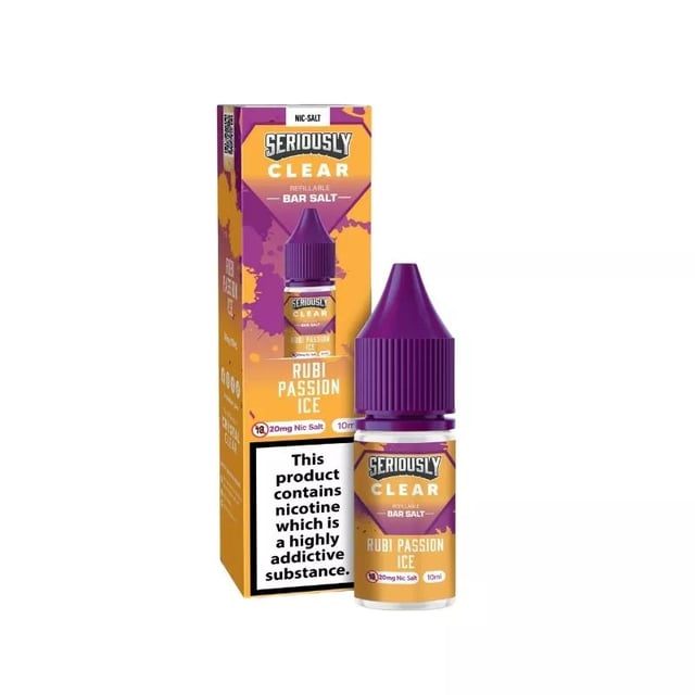 Doozy Seriously Rubi Passion Ice 10ml nic salt e-liquid bottle in 5mg, 10mg and 20mg strengths