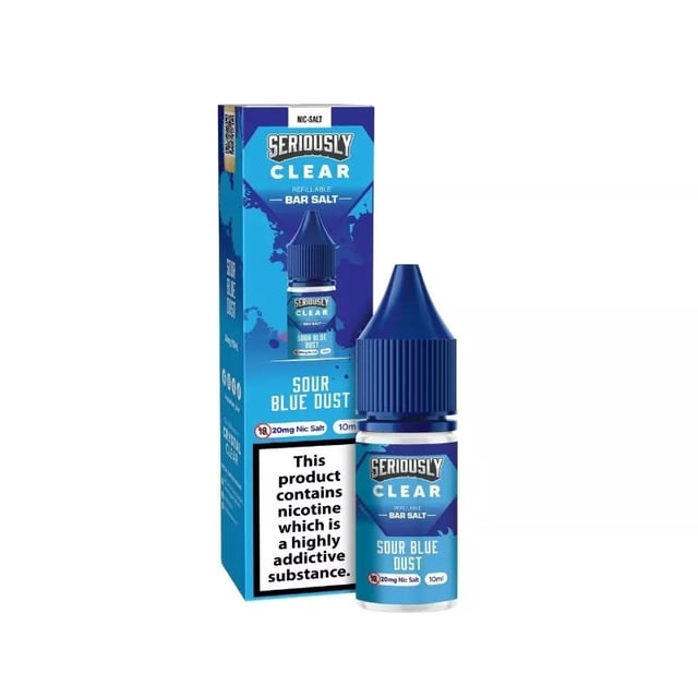 Doozy Seriously Sour Blue Dust 10ml nic salt e-liquid bottle, 5mg 10mg 20mg strengths
