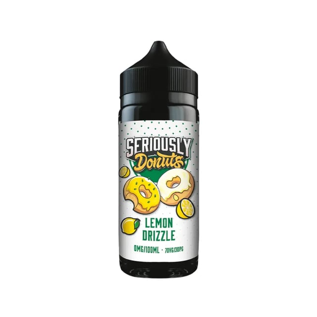 Doozy Seriously Donuts Lemon Drizzle 100ml shortfill bottle, nicotine free e-liquid
