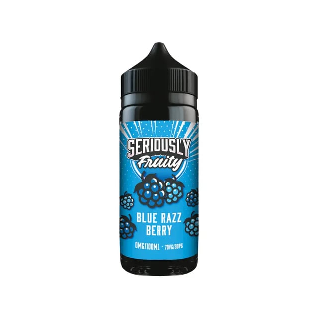 Doozy Seriously Fruity Blue Razz Berry 100ml nicotine free shortfill e-liquid bottle in 120ml bottle