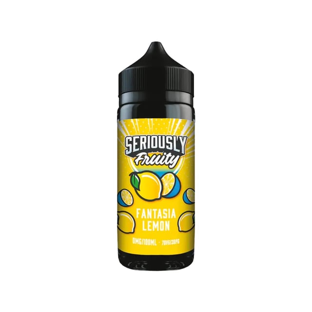 Doozy Seriously Fruity Fantasia Lemon 100ml shortfill bottle, nicotine free e-liquid in a 120ml bottle