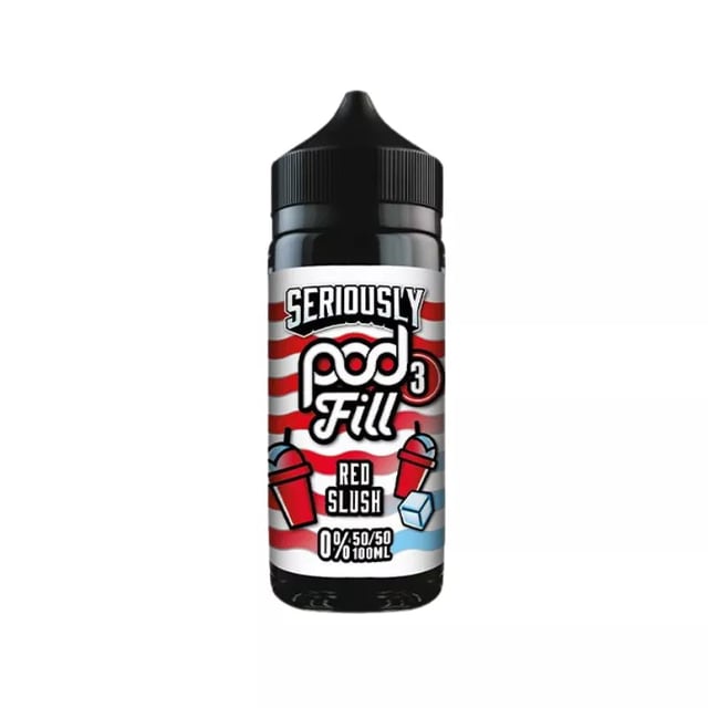 Doozy Seriously Pod Fill Red Slush 100ml shortfill e-liquid bottle, supplied nicotine free at 0mg