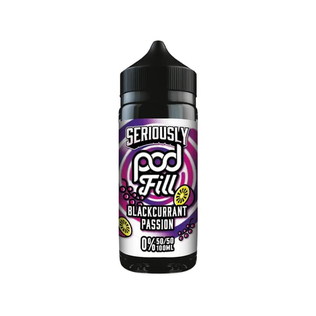 Doozy Seriously Pod Fill Blackcurrant Passion 100ml nicotine free shortfill e-liquid bottle