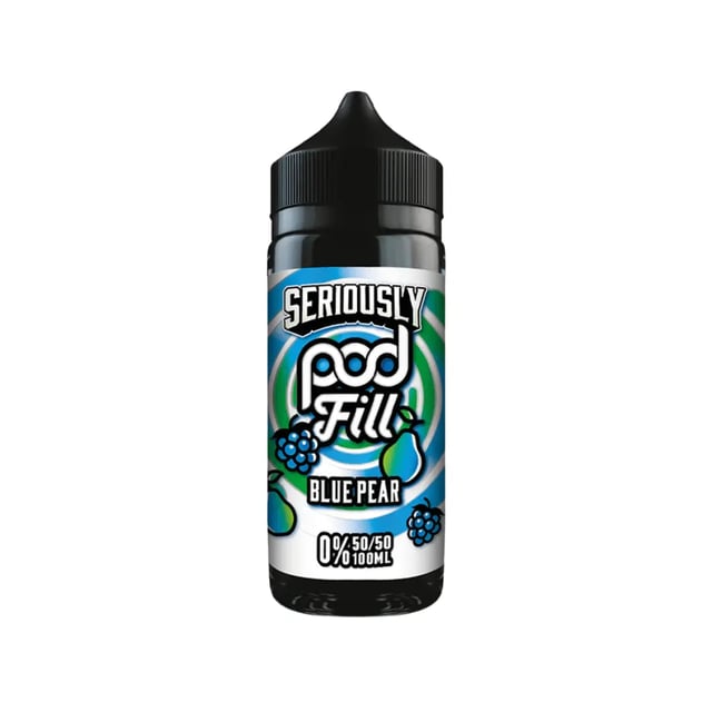 Doozy Seriously Pod Fill Blue Pear 100ml nicotine free shortfill e-liquid bottle