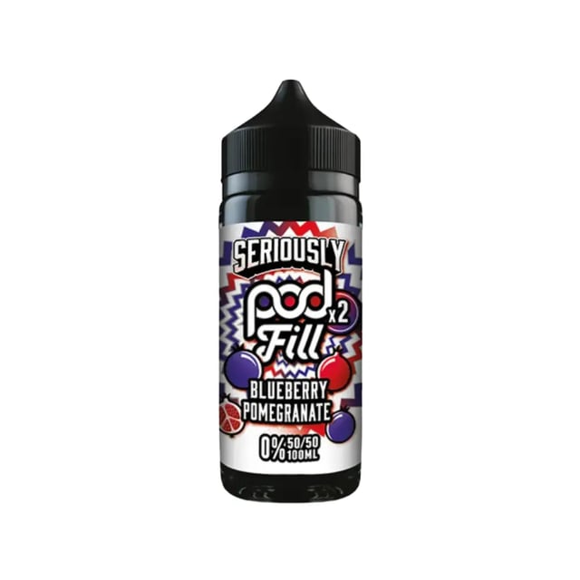 Doozy Seriously Pod Fill Blueberry Pomegranate 100ml nicotine free shortfill e-liquid bottle