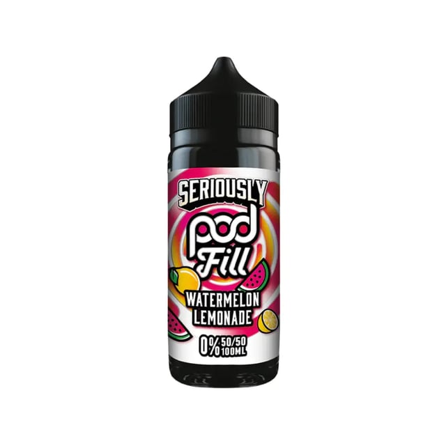 Doozy Seriously Pod Fill Watermelon Lemonade 100ml nicotine free shortfill bottle, 120ml bottle size