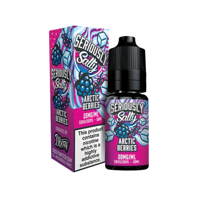 Doozy Seriously Salty Arctic Berries 10ml nic salt bottle, 10mg and 20mg, 50/50 VG/PG for pod kits