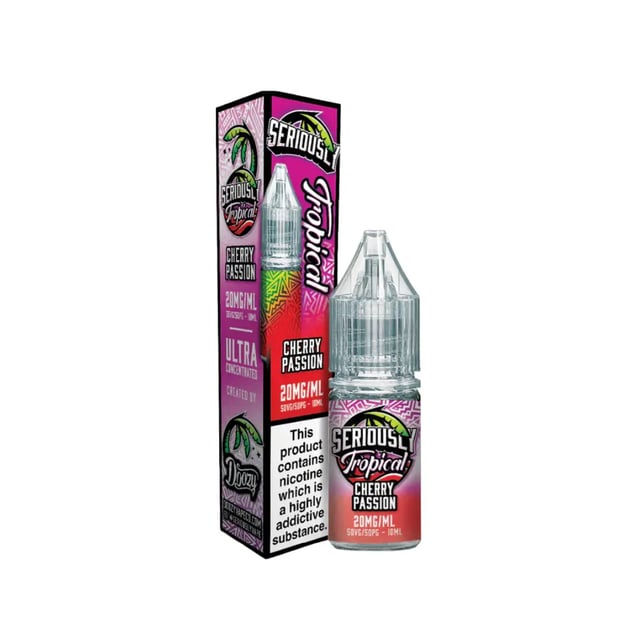 Doozy Seriously Tropical Cherry Passion 10ml nic salt bottle, 50/50 VG/PG, 10mg and 20mg strengths