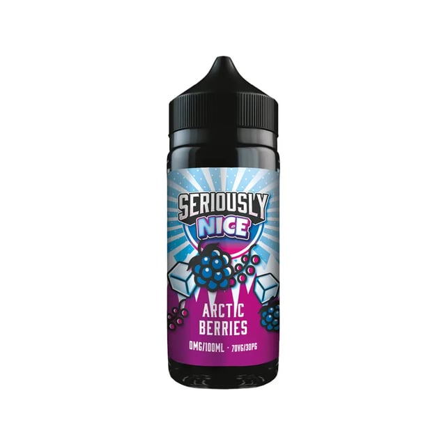 Doozy Seriously Nice Arctic Berries 100ml shortfill e-liquid bottle, nicotine free 0mg shortfill juice