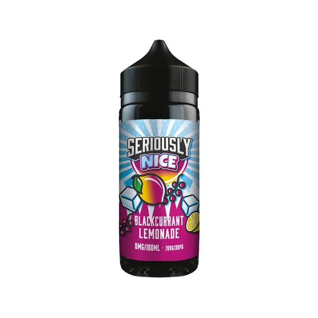 Doozy Seriously Nice Cool Blackcurrant Lemonade 100ml nicotine free shortfill e-liquid bottle