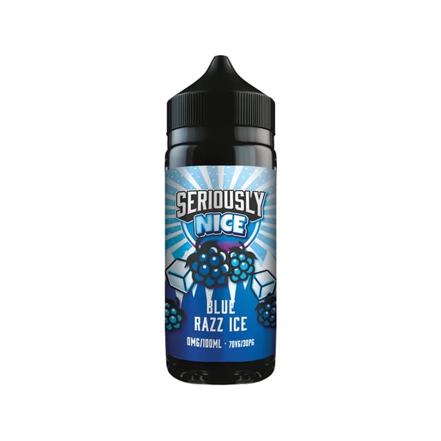 Doozy Seriously Nice Blue Razz Ice 100ml shortfill bottle, nicotine free e-liquid, 70/30 VG/PG