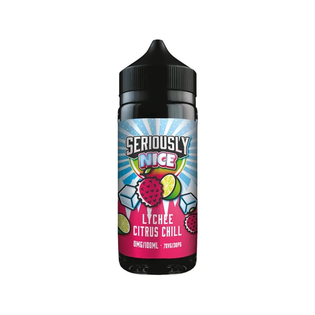 Doozy Seriously Nice Lychee Citrus Chill 100ml shortfill bottle, nicotine free e-liquid ready for nic shots