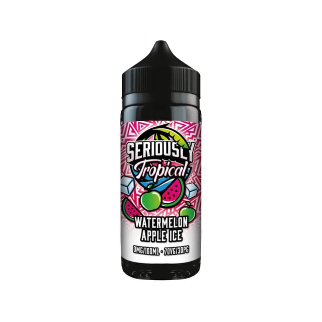 Doozy Seriously Tropical Watermelon Apple Ice 100ml shortfill bottle, nicotine free e-liquid, 70/30 VG/PG