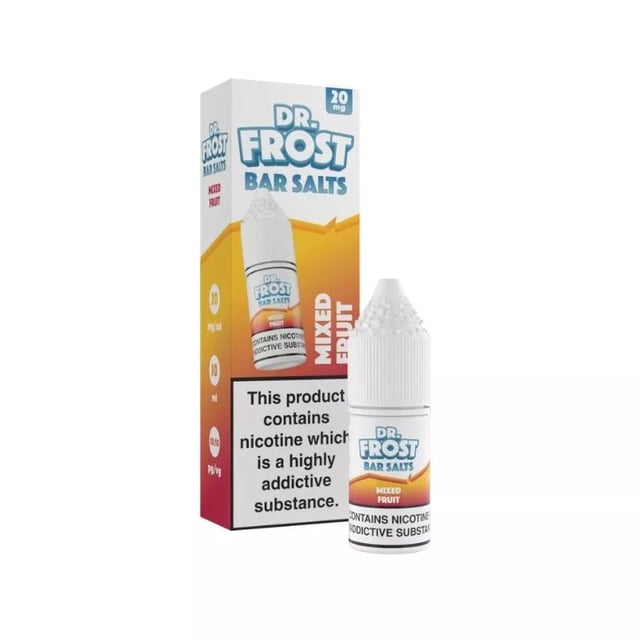 Dr Frost Bar Salts Mixed Fruit 10ml nic salt e-liquid bottle, 10mg and 20mg strengths
