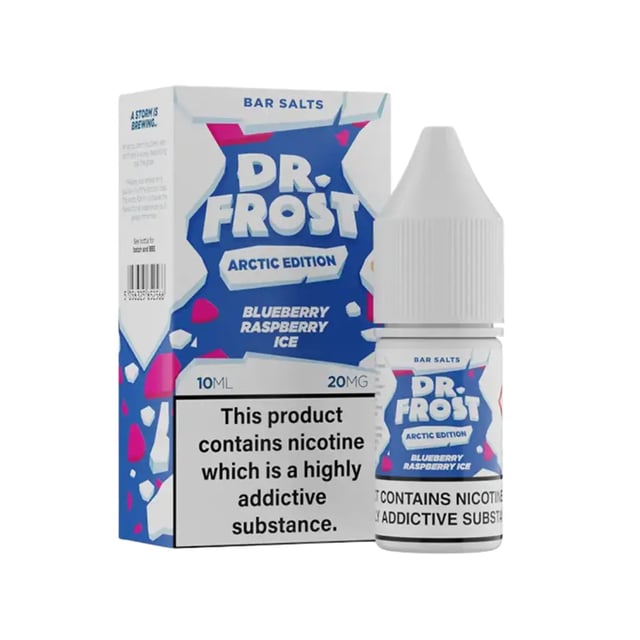 Dr Frost Arctic Blueberry Raspberry Ice 10ml nic salt bottle, 10mg and 20mg strengths