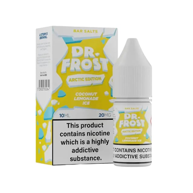 Dr Frost Arctic Coconut Lemonade Ice 10ml nic salt e-liquid bottle in 10mg and 20mg strengths