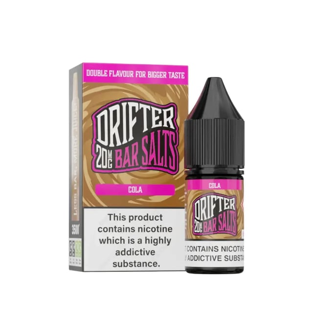 Drifter Bar Salts Cola nic salt e-liquid, 10ml bottle, 10mg and 20mg strengths, 50/50 VG/PG