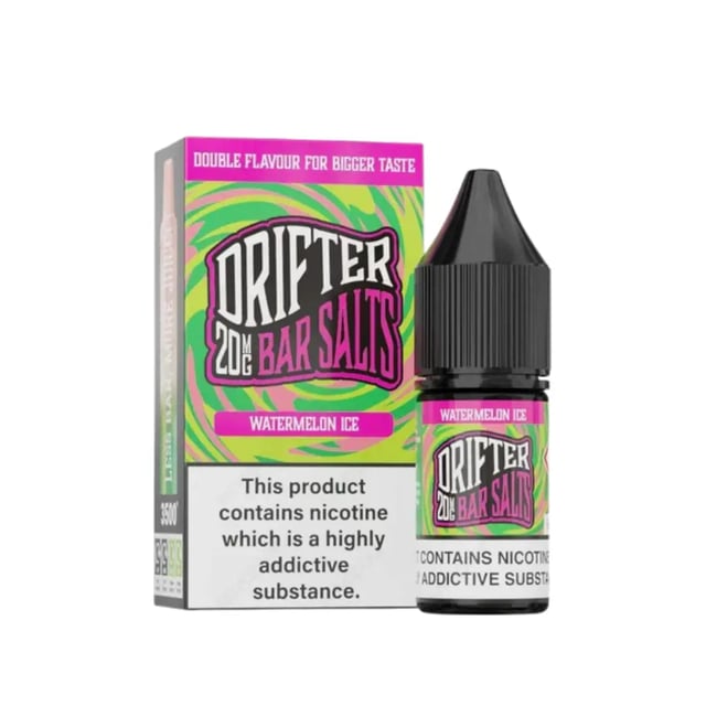 Drifter Bar Salts Watermelon Ice nic salt e-liquid, 10ml bottle in 5mg, 10mg and 20mg strengths