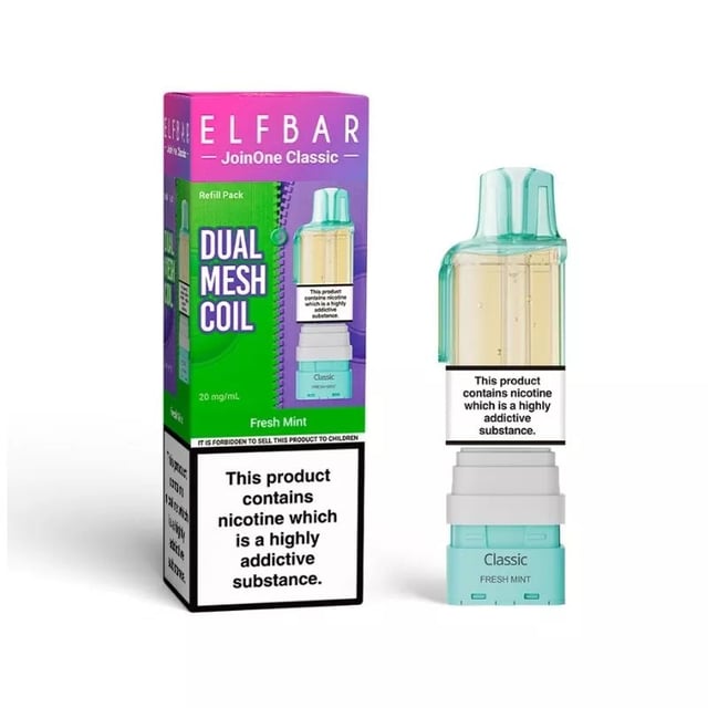 Elf Bar JoinOne15 Classic prefilled pod kit refill pods pack with 2ml pod and 10ml container