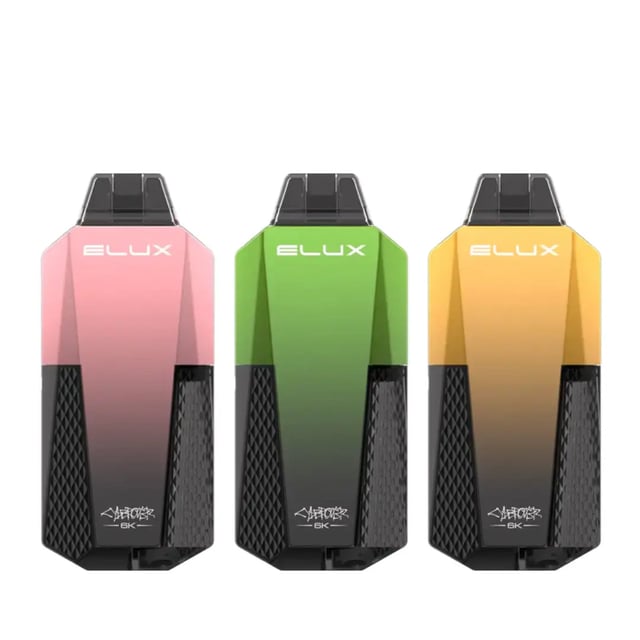 Elux Cyberover 6K prefilled pod kit in colour-coded body, rechargeable MTL vape device