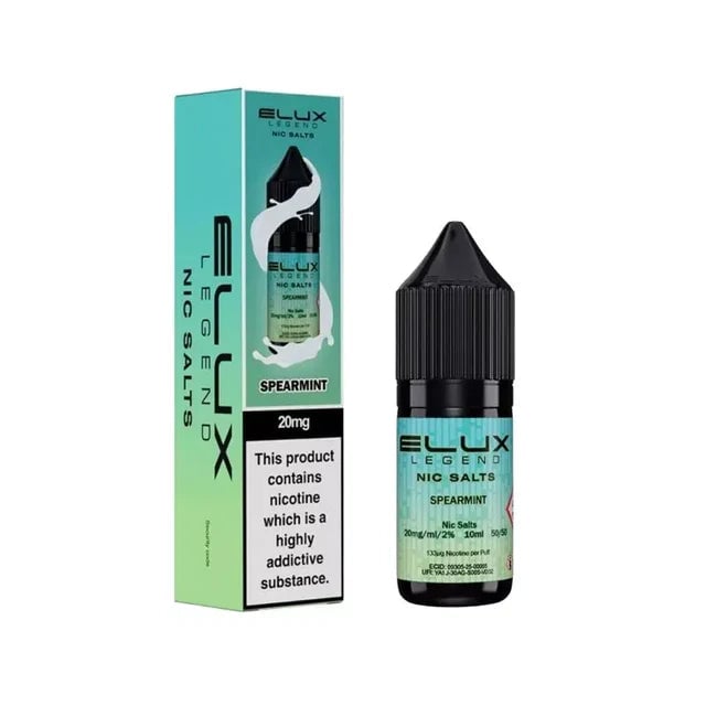 Elux Legend Spearmint nic salt e-liquid 10ml bottle, 10mg and 20mg strengths