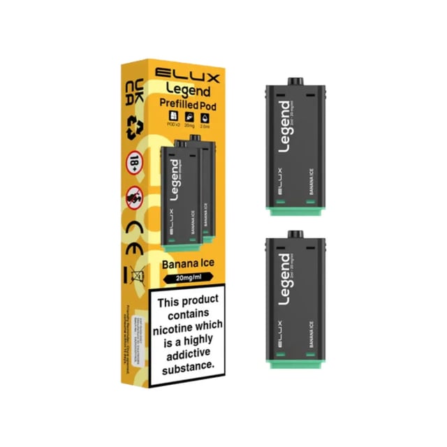 Elux Legend 1500 Refill Pods prefilled pod kit, pack of two, for the Elux Legend 1500 Kit
