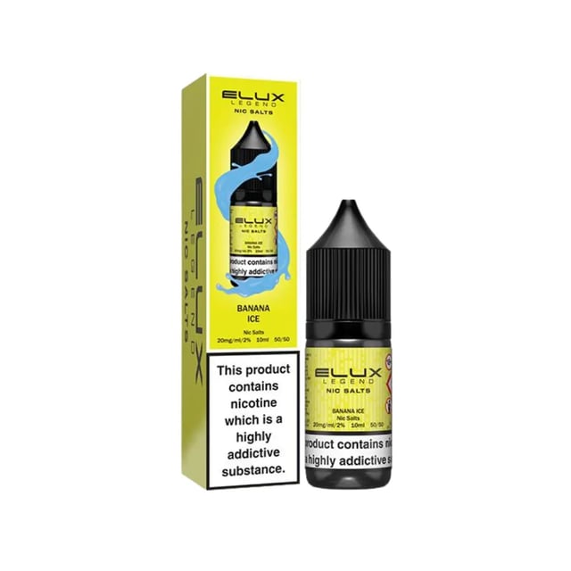 Elux Legend Banana Ice nic salt e-liquid 10ml bottle, 5mg 10mg 20mg strengths