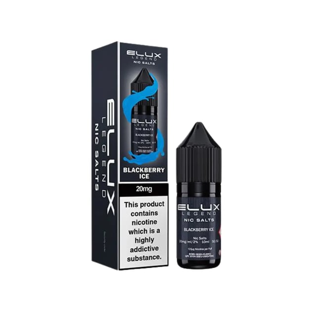 Elux Legend Blackberry Ice nic salt e-liquid 10ml bottle, 10mg and 20mg strengths