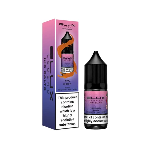 Elux Legend Fizzy Cherry nic salt e-liquid 10ml bottle, 5mg 10mg 20mg strengths