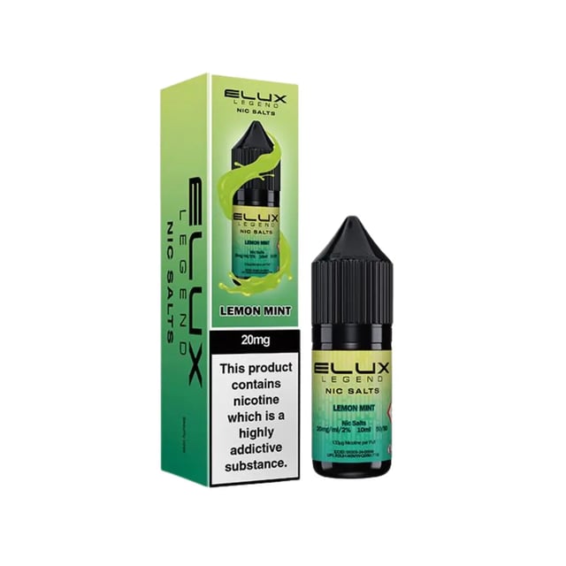 Elux Legend Lemon Mint nic salt e-liquid 10ml bottle, 10mg and 20mg strengths