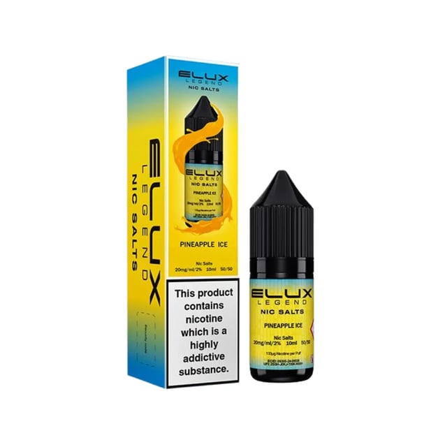 Elux Legend Pineapple Ice nic salt e-liquid 10ml bottle, 5mg 10mg 20mg strengths