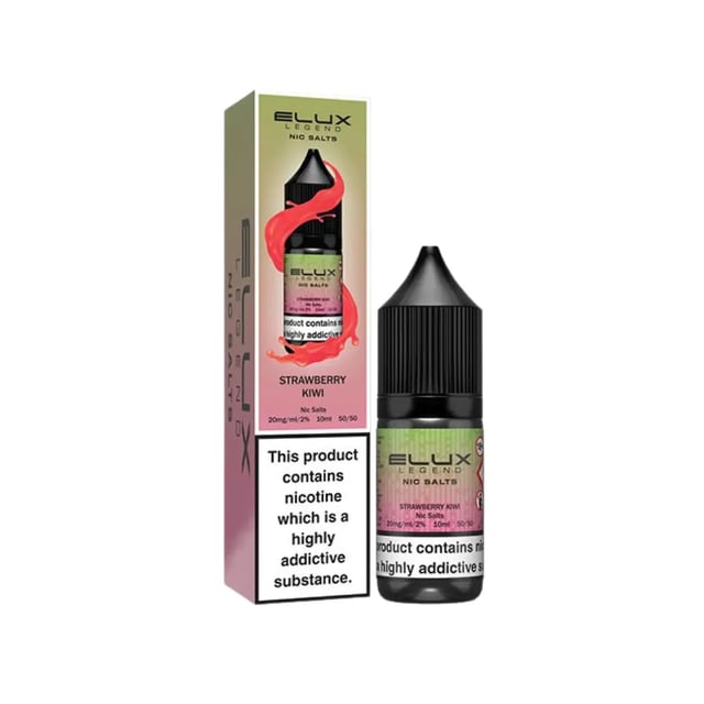 Elux Legend Strawberry Kiwi nic salt e-liquid 10ml bottle, 5mg 10mg 20mg strengths