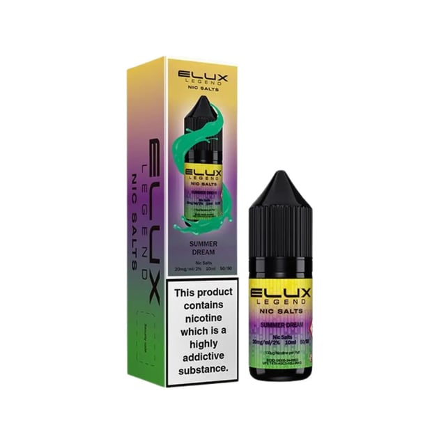 Elux Legend Summer Dream nic salt e-liquid 10ml bottle, 10mg and 20mg strengths