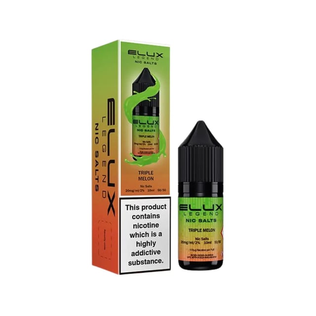 Elux Legend Triple Melon nic salt e-liquid 10ml bottle, 10mg and 20mg strengths
