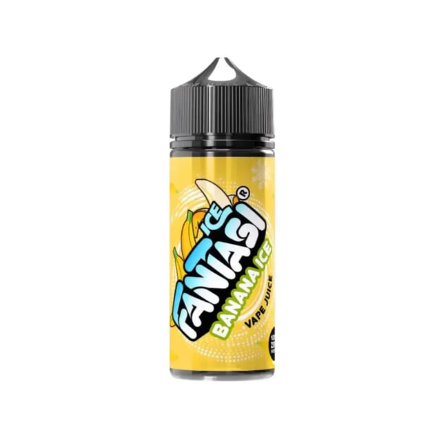 Fantasi Banana Ice 100ml shortfill bottle, nicotine free e-liquid with space for nic shots