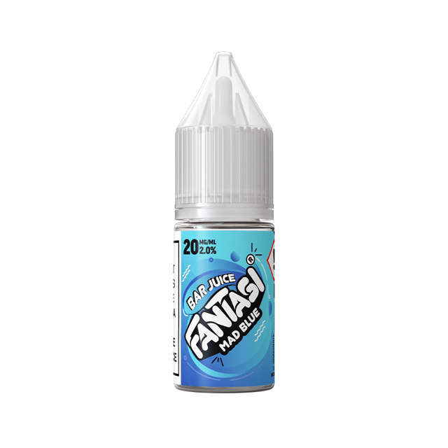 Fantasi Bar Juice Mad Blue nic salt e-liquid, 10ml bottle, mixed berry flavour, 10mg and 20mg strengths