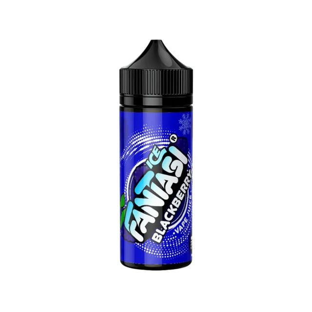 Fantasi Blackberry Ice 100ml nicotine free shortfill e-liquid bottle, 70VG/30PG, space for 2 nicotine shots