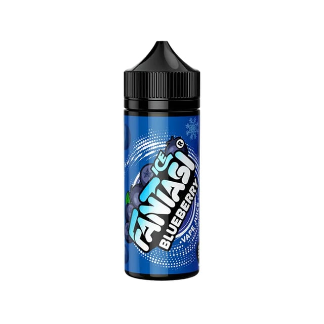 Fantasi Blueberry Ice 100ml nicotine free shortfill e-liquid bottle, 70VG/30PG