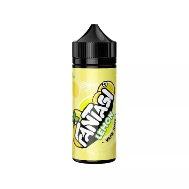 Fantasi Lemon 100ml shortfill bottle, nicotine free e-liquid with space for two nic shots