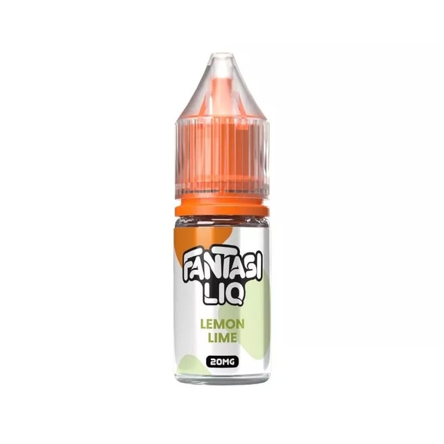 Fantasi Liq Lemon Lime 10ml nic salt e-liquid bottle, 10mg and 20mg strengths, 50/50 VG/PG